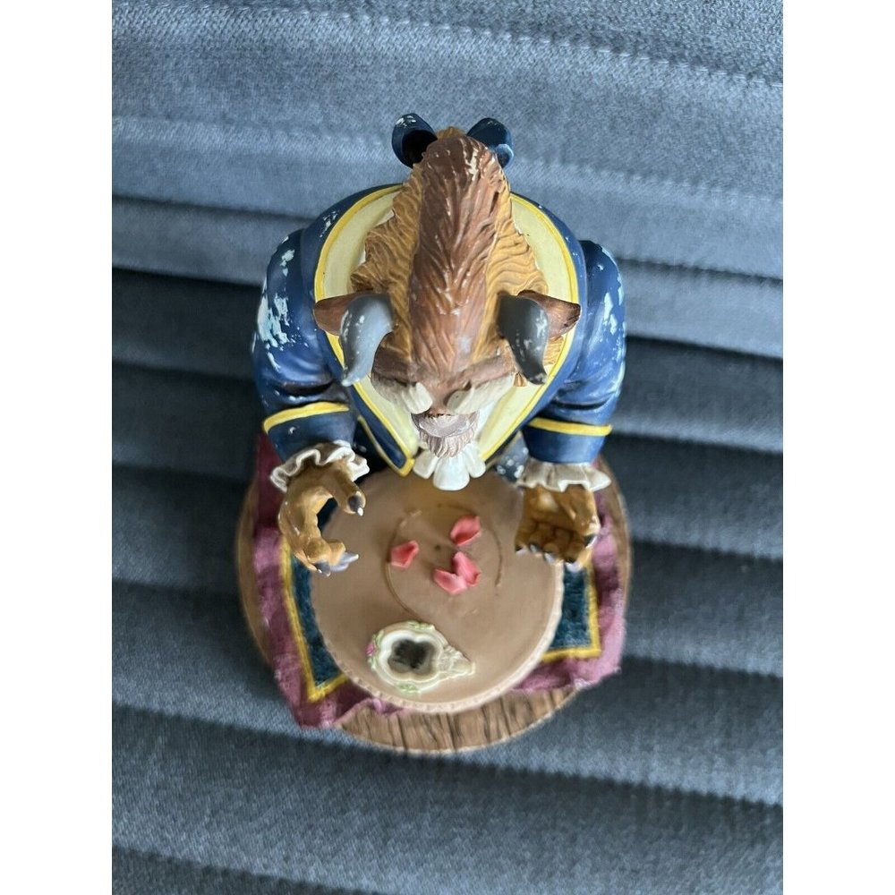 Disney THE BEAST WITH ROSE Figurine Beauty and the Beast Figure RARE- AS IS READ - Picture 9 of 10